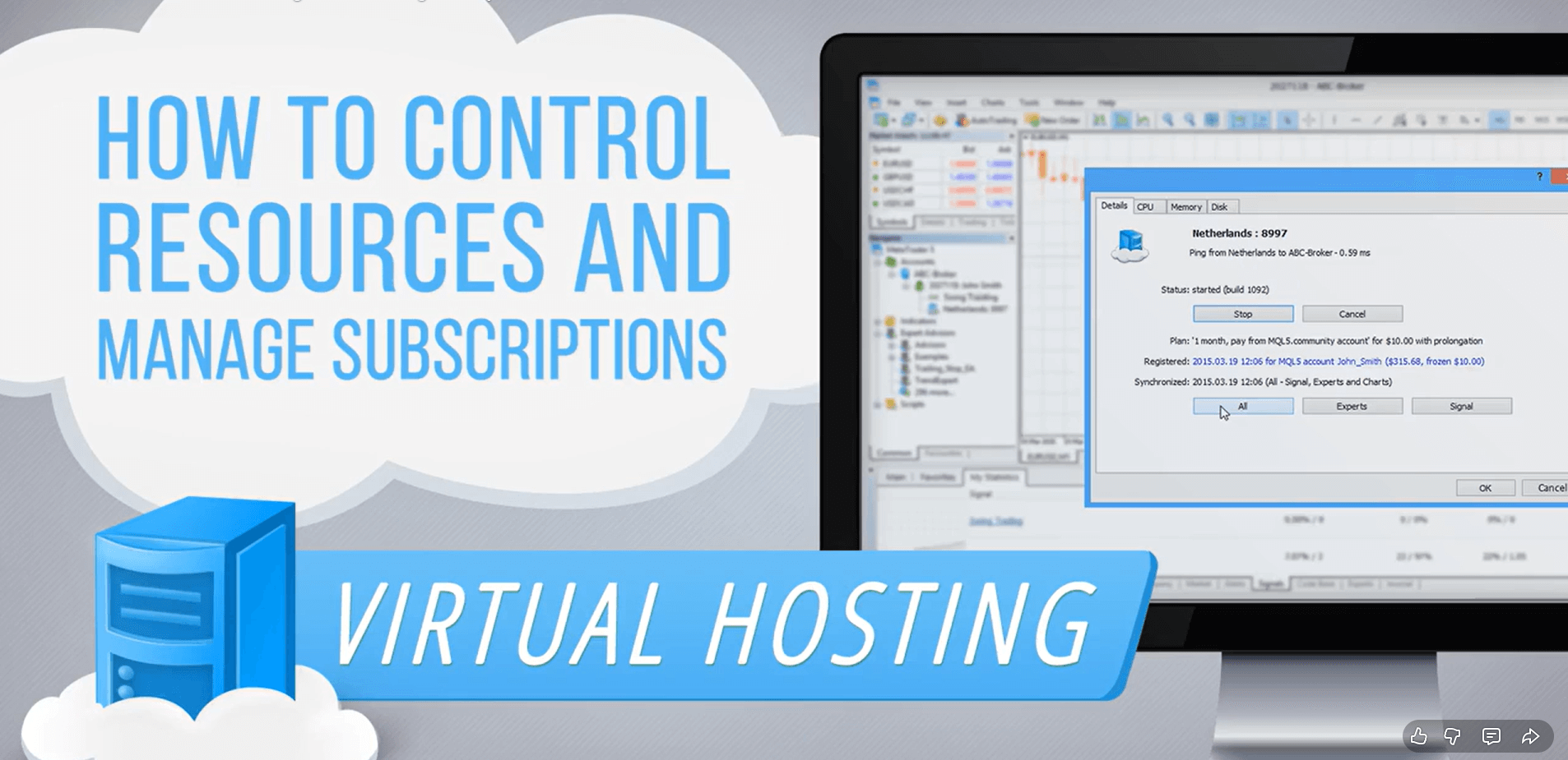 Control resources and manage subscriptions